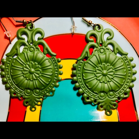 Funky Metal Dangling Earrings - Picture 2 of 4